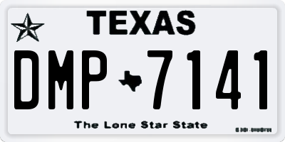 TX license plate DMP7141