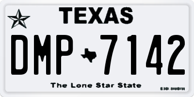 TX license plate DMP7142