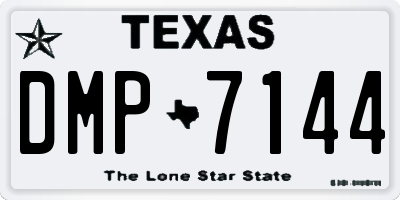 TX license plate DMP7144