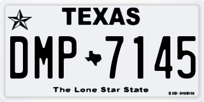 TX license plate DMP7145