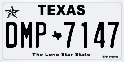 TX license plate DMP7147