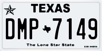 TX license plate DMP7149