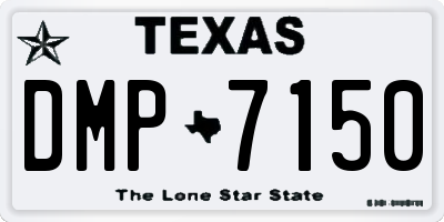 TX license plate DMP7150