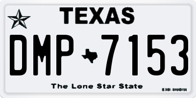 TX license plate DMP7153