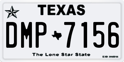 TX license plate DMP7156