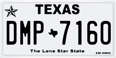 TX license plate DMP7160