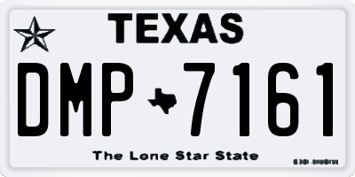 TX license plate DMP7161