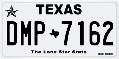 TX license plate DMP7162