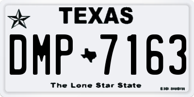 TX license plate DMP7163