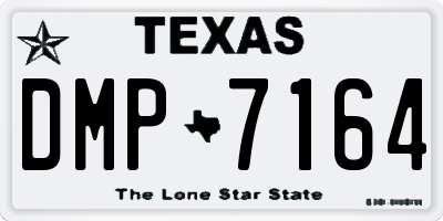 TX license plate DMP7164
