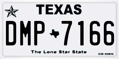 TX license plate DMP7166