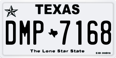 TX license plate DMP7168