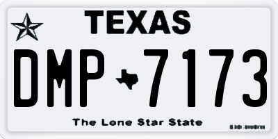 TX license plate DMP7173