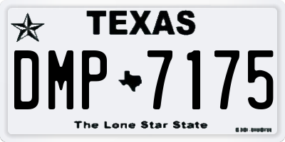 TX license plate DMP7175