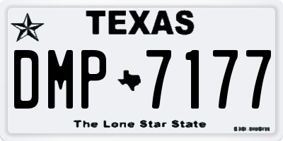 TX license plate DMP7177