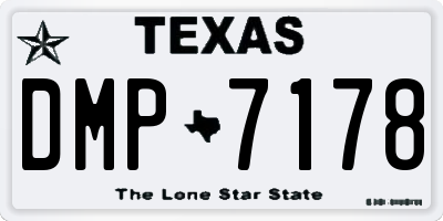 TX license plate DMP7178