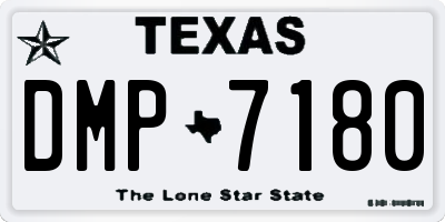 TX license plate DMP7180