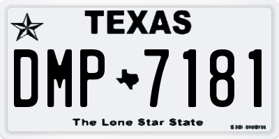 TX license plate DMP7181