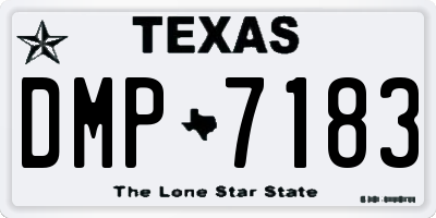 TX license plate DMP7183