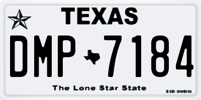 TX license plate DMP7184