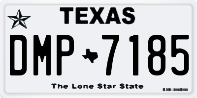 TX license plate DMP7185