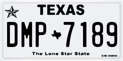 TX license plate DMP7189
