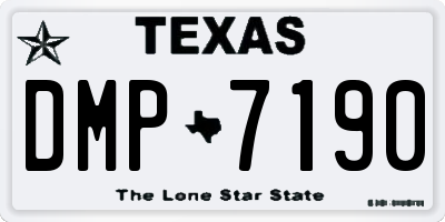 TX license plate DMP7190