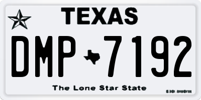 TX license plate DMP7192
