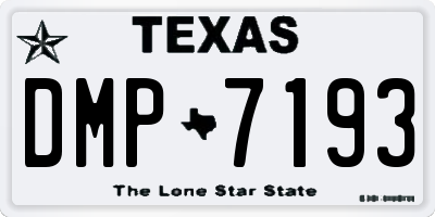 TX license plate DMP7193