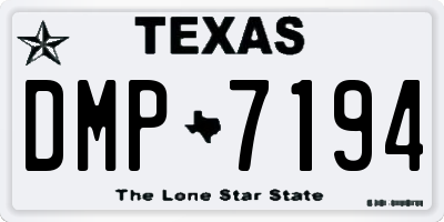 TX license plate DMP7194