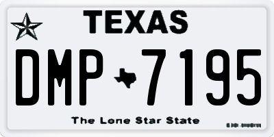 TX license plate DMP7195