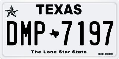 TX license plate DMP7197