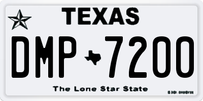 TX license plate DMP7200