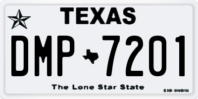 TX license plate DMP7201