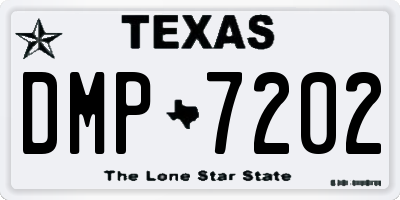 TX license plate DMP7202