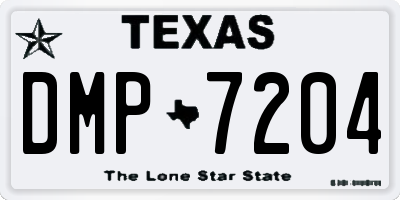 TX license plate DMP7204