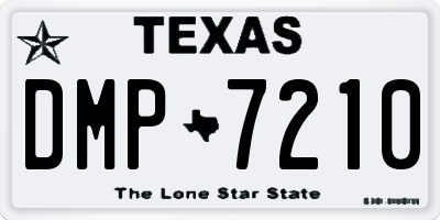 TX license plate DMP7210