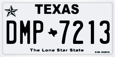 TX license plate DMP7213