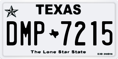 TX license plate DMP7215
