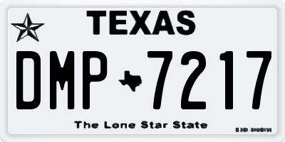 TX license plate DMP7217