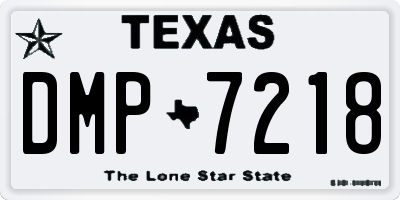 TX license plate DMP7218