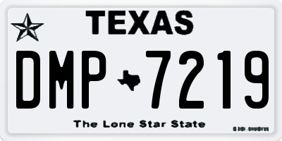 TX license plate DMP7219