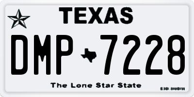 TX license plate DMP7228