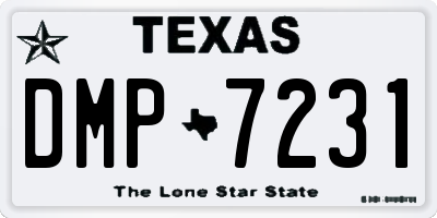 TX license plate DMP7231