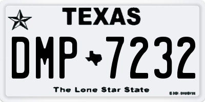 TX license plate DMP7232