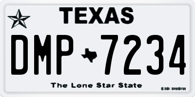 TX license plate DMP7234