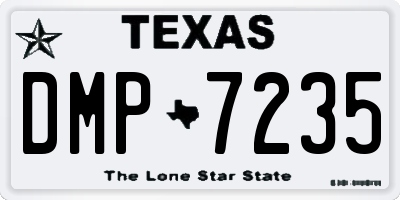 TX license plate DMP7235