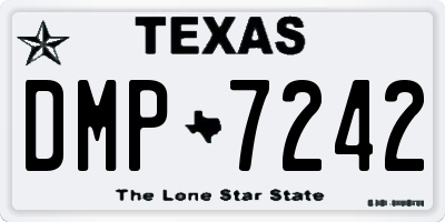TX license plate DMP7242