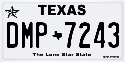 TX license plate DMP7243