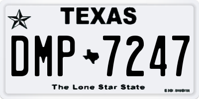 TX license plate DMP7247